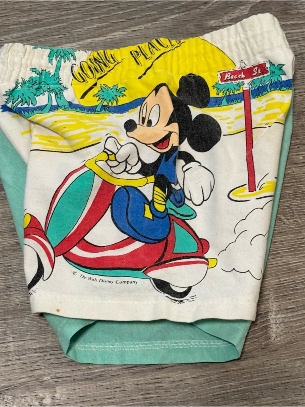 Vintage Walt Disney Mickey kids swim trunks boys baby toddler 2T - Picture 2 of 7